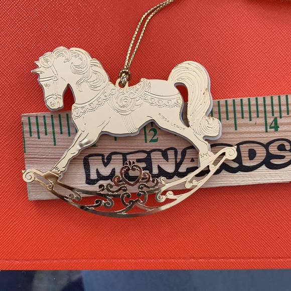 Lenox Gold & Cream Vintage Rocking Horse Ornament - Picture 6 of 7